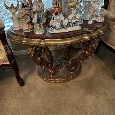 marble top end table