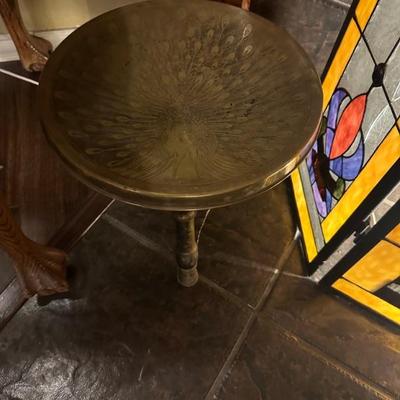 small brass seat or table 