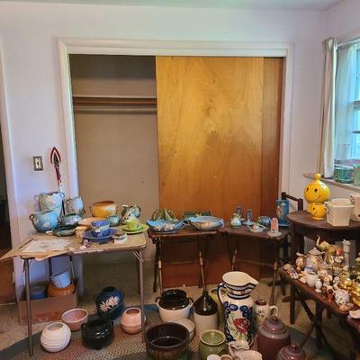 LOTS OF POTTERY WITH ROSEVILLE AND MORE