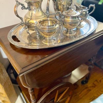 Wooden tea cart 