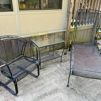 Wrought Iron patio pieces
Chair $90
Table $55
Chaise  $140