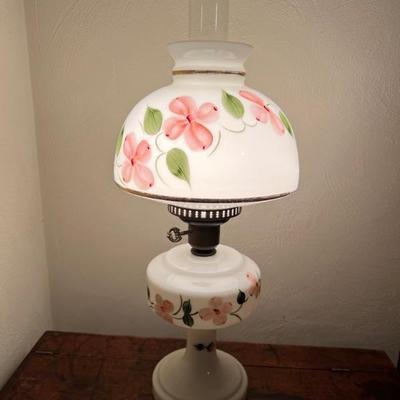 GWTW milk glass lamp $90