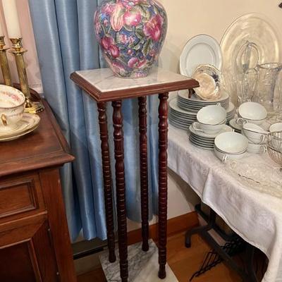Double marble top Plant stand $70