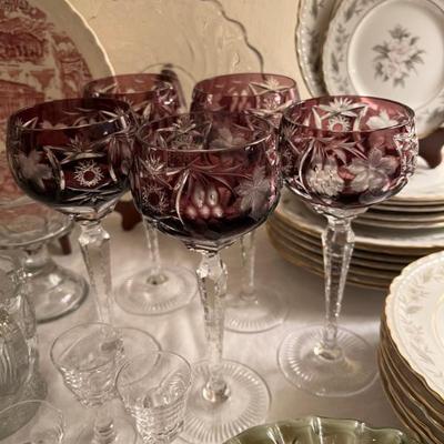 Bachman Traube wine goblets 5pc $180