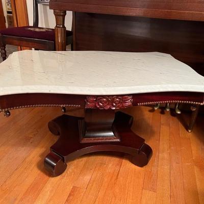 Victorian marble top coffee table $320