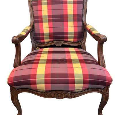 Carved Arm Chair by Baker