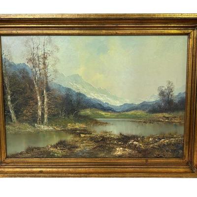 Antique Landscape Painting Signed C. Turk