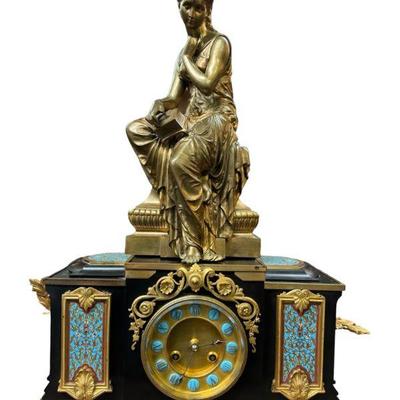 Neoclassical Style Gilt Bronze Mantel Clock