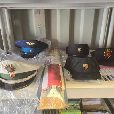 #8034 • (5) Hats and American Flag Set
