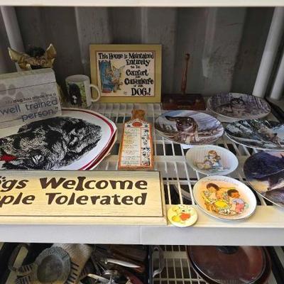 #8070 • Decorative Plates, Dog Decorations, and Fanny-Paddle
