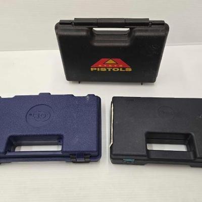 #1814 • (3) Hard Pistol Cases
