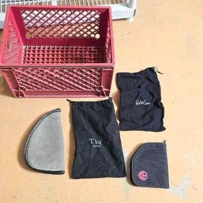 #1752 • (2) Pistol Soft Pistol Cases & (2) Drawstring Fabric Bags
