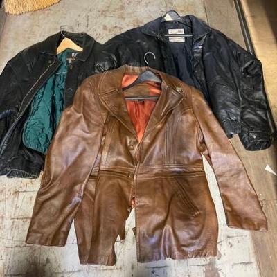 #8152 • (3) Leather Jackets
