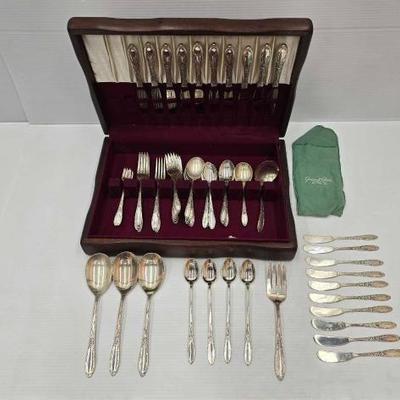 #1954 • (71) Piece Virginian Onside Sterling Silverware Set
