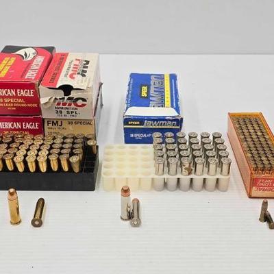 #1454 • Over (300) Rounds of 38spl, 38spl+p and .22lr Ammo
