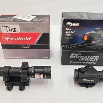 #1715 • Firefield Hog Laser Designator & Sig Sauer Mini Red Dot Sight
