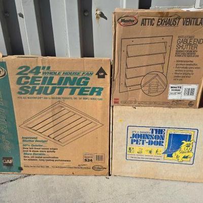 #8032 • Ceiling Shutter, Attic Exhaust Ventilation, and Pet Door
