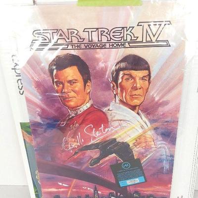 Signed, William Shatner Star Trek 4 poster, With COA