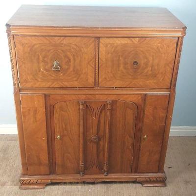 Vintage record cabinet project piece