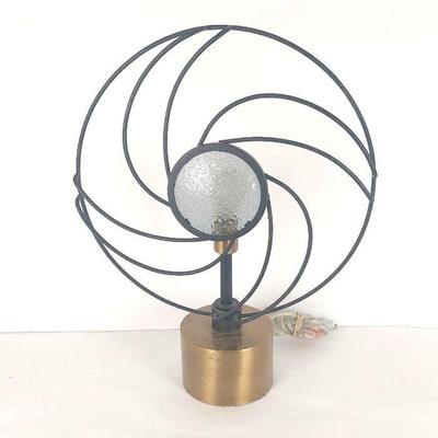 Iron Frame Table Lamp With Glass Lens