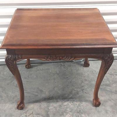 ane Chippendale Style Ball & Claw Side Table 27×27×25