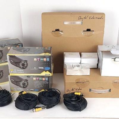 Digital Video Recorders ×2 Security Cameras ×4 With Microphones And Cables