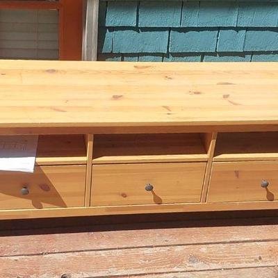 Ikeas 3 drawer TV stand 58"×18"×22
