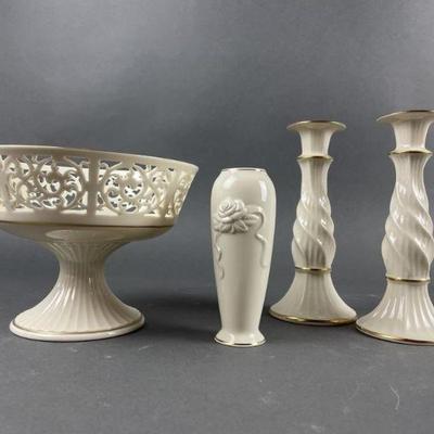 Lot 200 | Vtg Lenox Centerpiece, Candlesticks & More!
