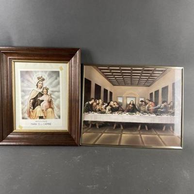 Lot 285 | Vtg Last Supper Print & More!

