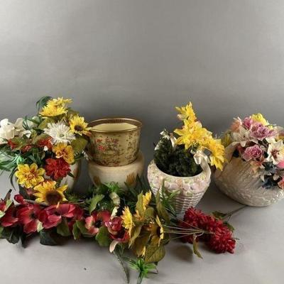 Lot 244 | Flower Pots & Faux Flowers
