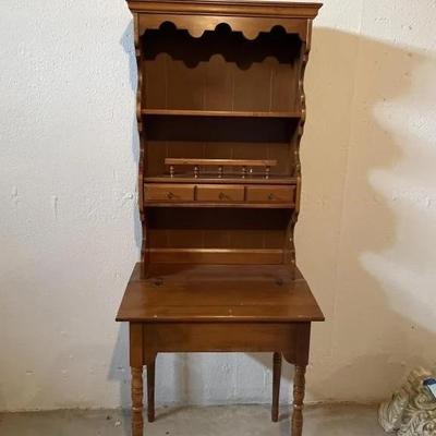 Lot 214 | Vintage Hutch With Desk & Contents
