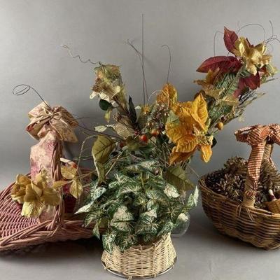 Lot 260 | Baskets & Faux Flowers
