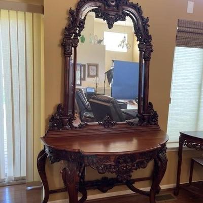 Lot 4 | Victorian Style Wall Table With Mirror
