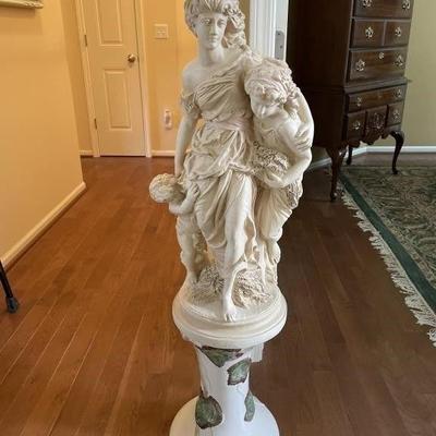 Lot 55 | Edwarian Statue & Ceramic Pedestal

