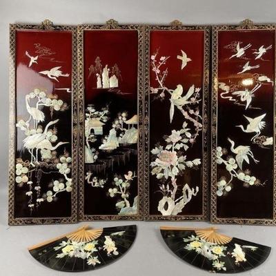 Lot 229 | Oriental Panels and Fans
