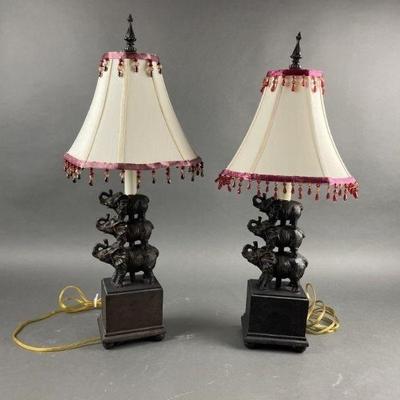 Lot 194 | Vtg Elephant Lamp Pair
