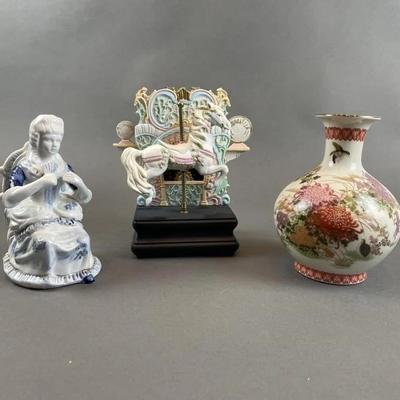 Lot 16 | Vtg Shibata Floral Vase & More!
