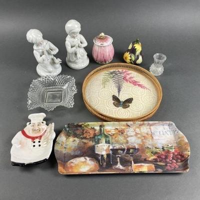Lot 74 | Vtg Pressed Butterfly Tray & More!
