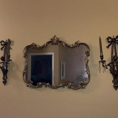 Lot 134 | Mirror and Cherub Wall Sconces
