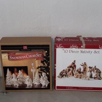 Lot 267 | Snowman Choir Set & Nativity Set
