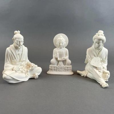 Lot 24 | Vtg Signed A. Gianelli Figures & Stone Buddha
