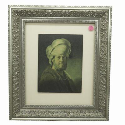 ANTIQUE REMBRANDT PRINT ON BOARD FRAMED