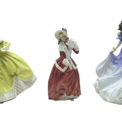 LOT OF 3 ROYAL DOULTON BONE CHINA FIGURINES