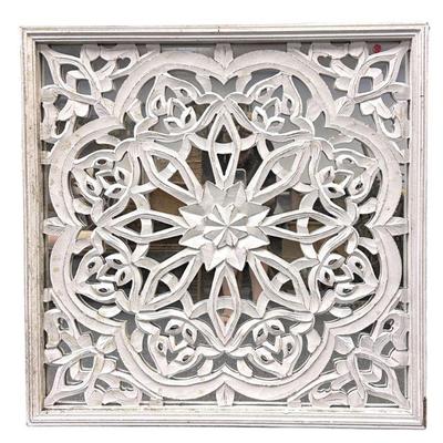 BOHEMIAN HANGING MIRROR WOODEN WALL ART