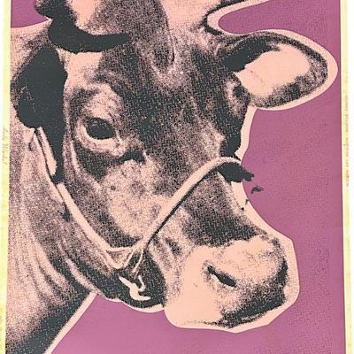 WARHOL 1977 COW WALLPAPER SCREEN PRINT SEATTLE