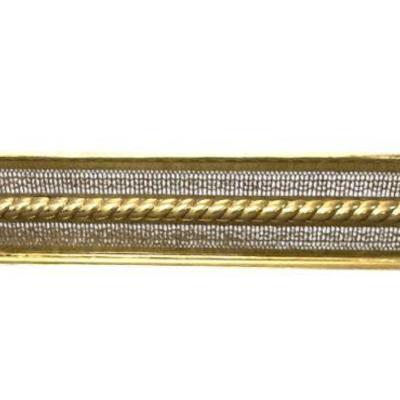 ANTIQUE ENGLISH BRASS FIREPLACE FENDER
