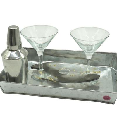 MARTINI SET FOR TWO WITH TRAY