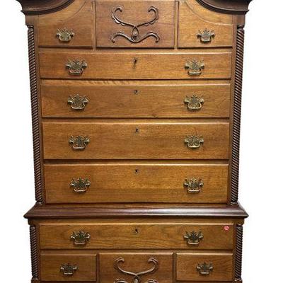 ANTIQUE PHILADELPHIA CHIPPENDALE STYLE HIGHBOY