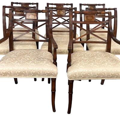 8 THEODORE ALEXANDER REGENCY DINING CHAIRS