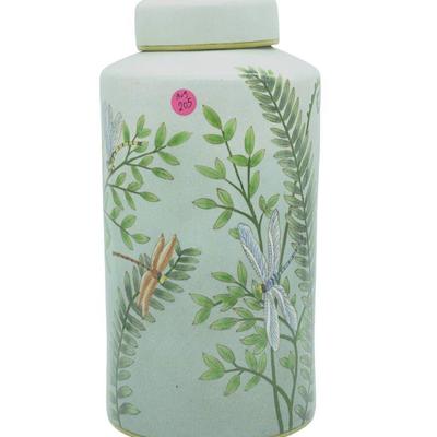 LARGE MORNING FERN PORCELAIN JAR